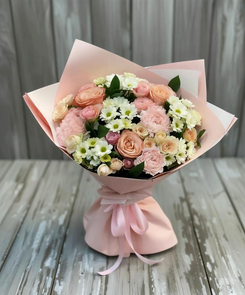 Букет цветов из: Гвоздики, Розы и Хризантемы в Иноземка