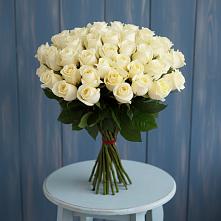 Букет 51 Белая роза Эдлесс Лав в Иноземка