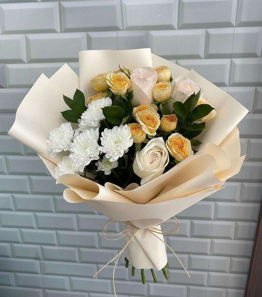 Букет цветов из: Розы и Хризантемы в Иноземка