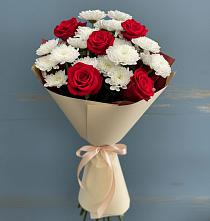 Букет цветов из:  Розы и Хризантемы в Иноземка