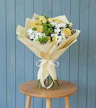 Букет цветов из:  Хризантемы и Розы в Иноземка