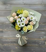 Букет цветов из:  Альстромерии, Розы и Хризантемы в Иноземка