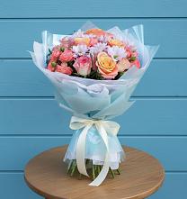 Букет цветов из:  Хризантемы и Розы в Иноземка