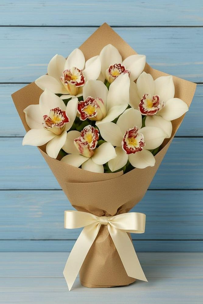 Букет цветов из: Орхидеи и Розы в Иноземка